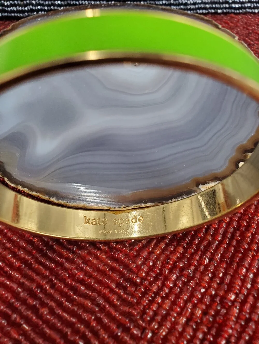 Two vibrant enamel and gold-plated bangle bracelets from Kate Spade New York. - Picture 12 of 17